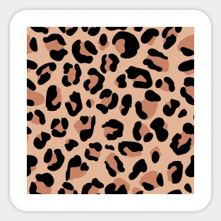 Clay Brown Leopard Print Sticker
